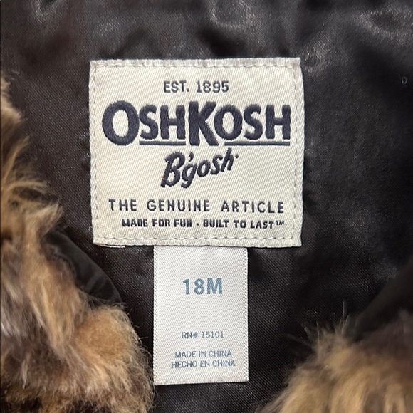 OshKosh B'gosh Kids Leopard Print Faux Fur Jacket, Size 18 Months - Picture 13 of 13